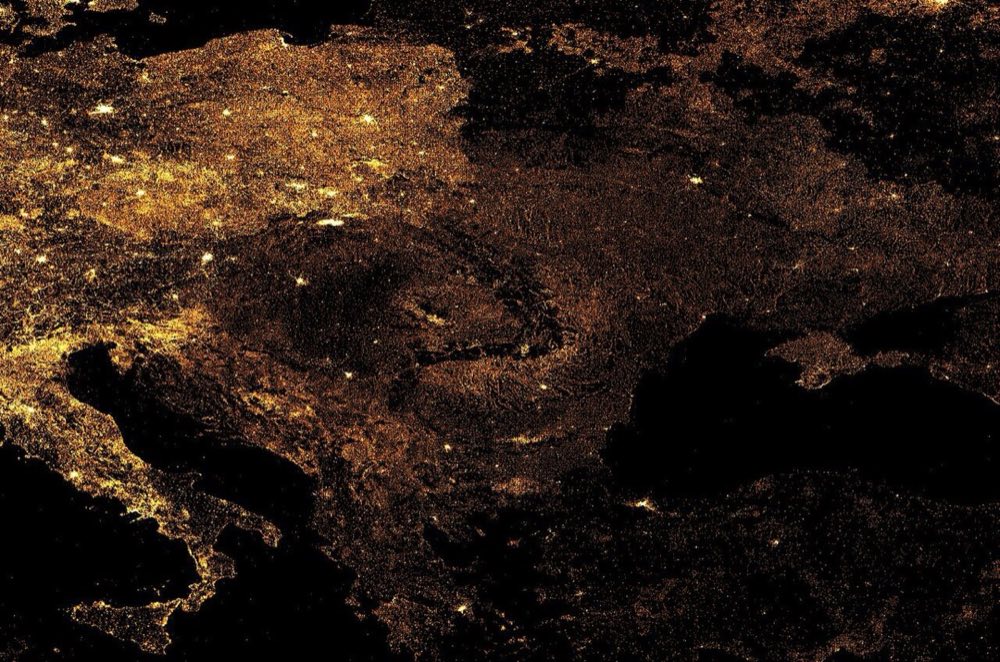 Map highlighting the Carpathian Mountains.
